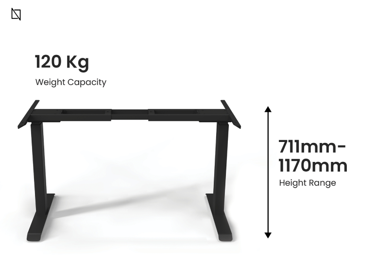 Height Adjustable Standing Desk-(Black) - Navodesk