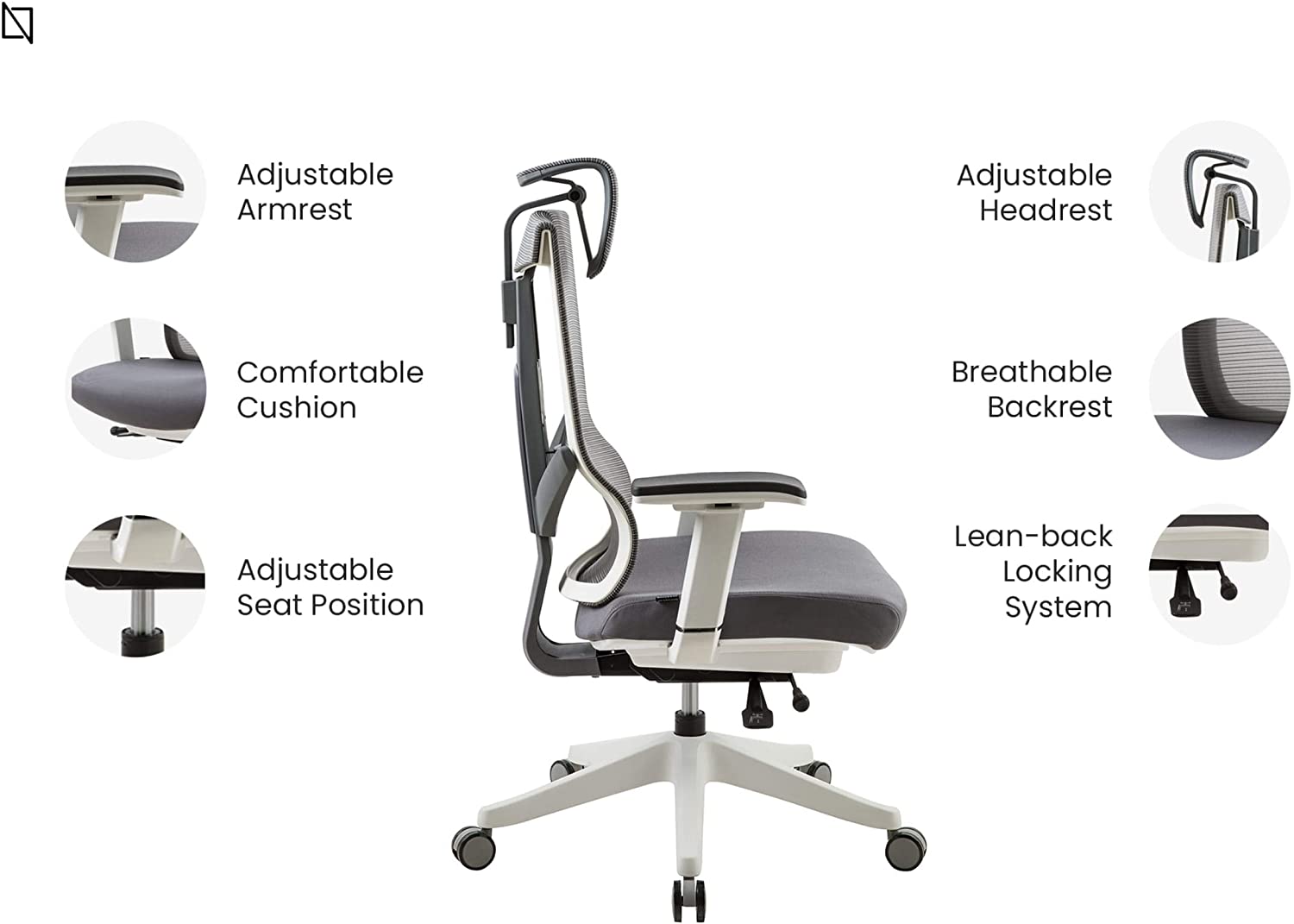 Navodesk Aero Fabric Chairs Specifications - Navodesk
