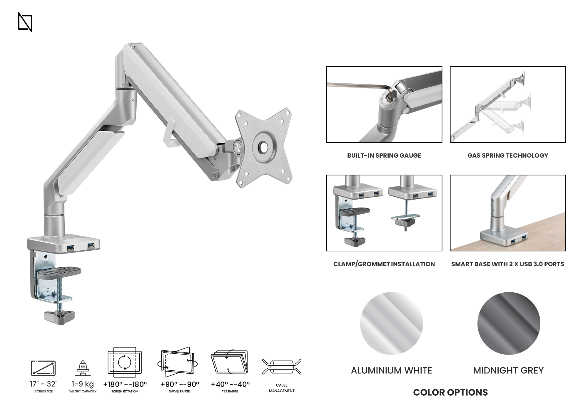 Monitor Arm Specifications - Navodesk
