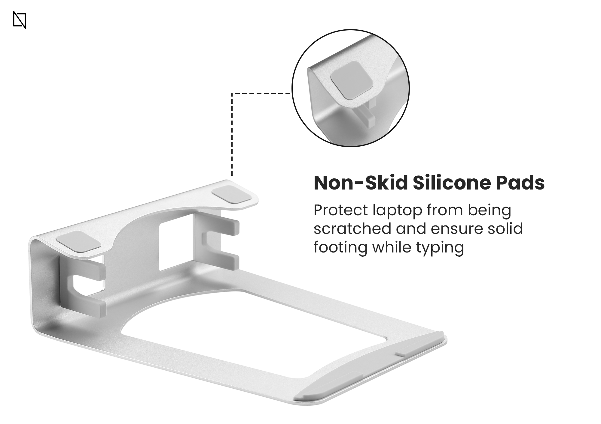 Laptop Stand with Non-Skid Silicon Pads - Navodesk