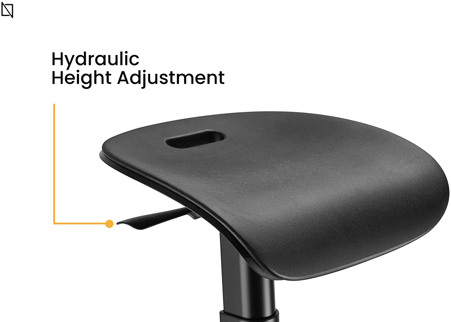 Active Stool By Navodesk, Premium Ergonomic Leaning Chair, Sit Stand Stool with Anti Fatigue Mat