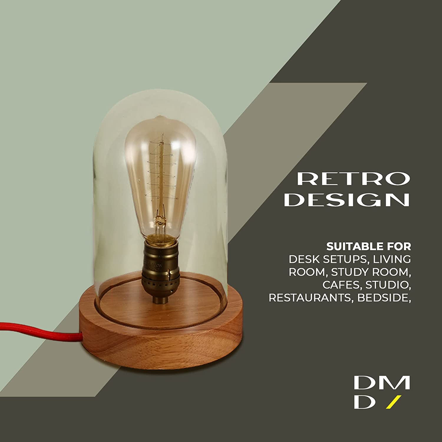 Desk Retro Lamp, Wooden Vintage Table Lamp Decorative Night Lamp By Daamudi Online Navodesk