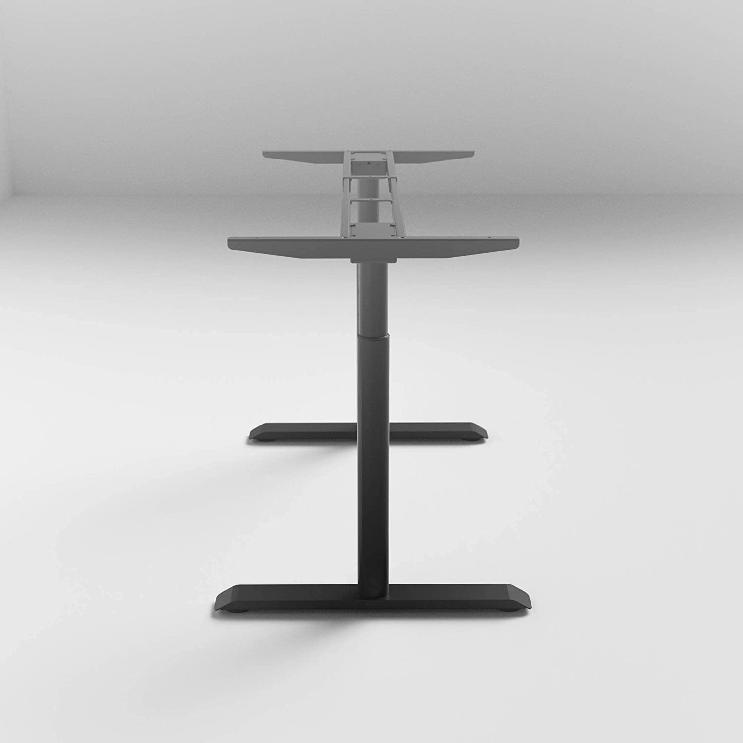Basic Desk Frame By Navodesk, Manual Height Adjustable Desk Frame, Underframe for table top (Pin type) (Black)2