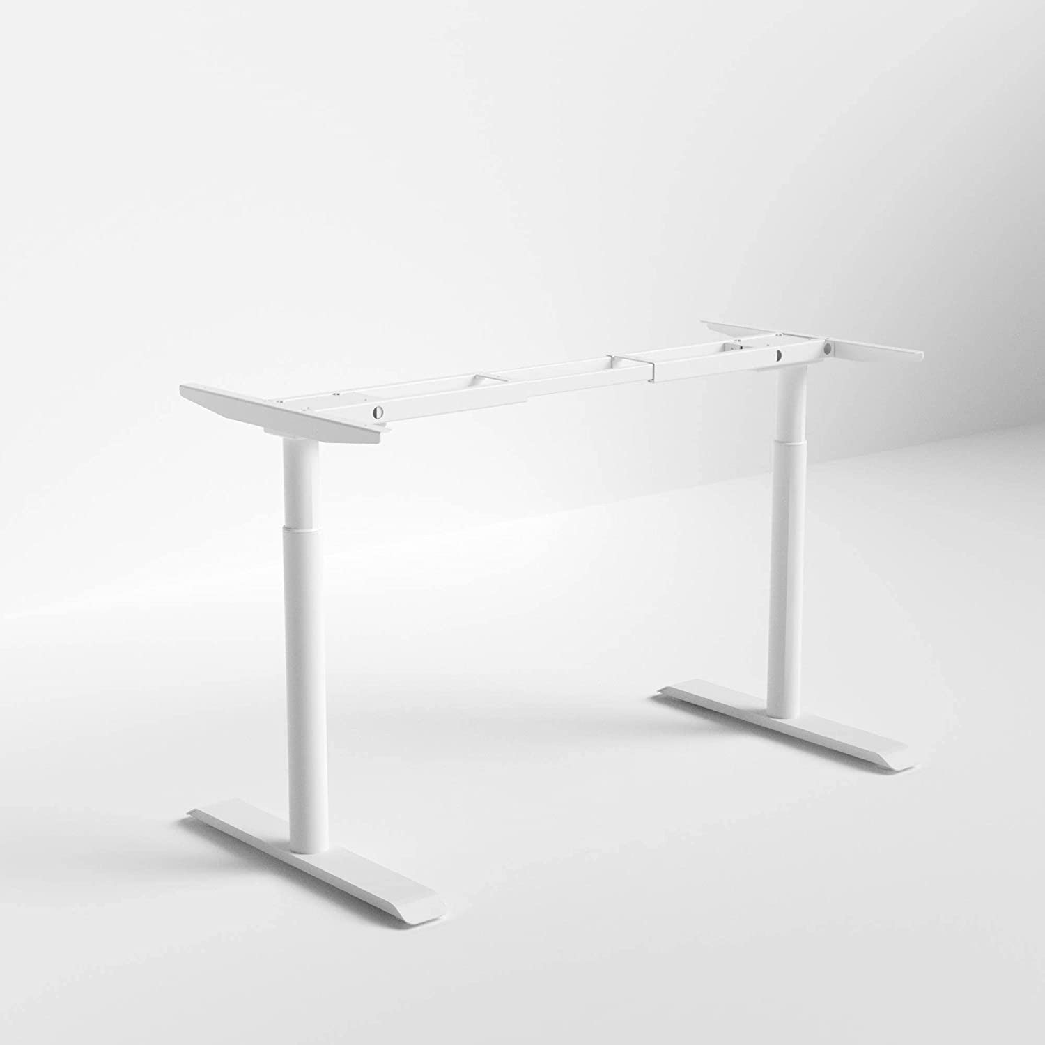Basic Desk Frame By Navodesk, Manual Height Adjustable Desk Frame, Underframe for table top (Pin type) (white2)