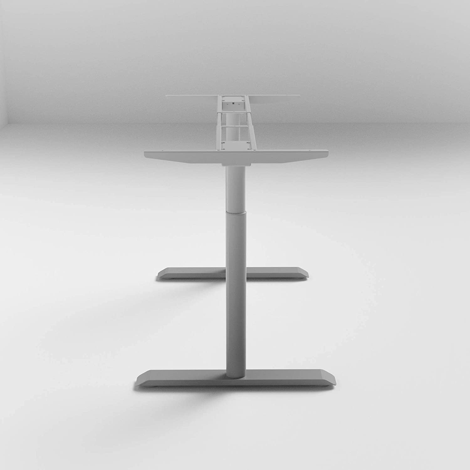 Basic Desk Frame By Navodesk, Manual Height Adjustable Desk Frame, Underframe for table top (Pin type)grey3