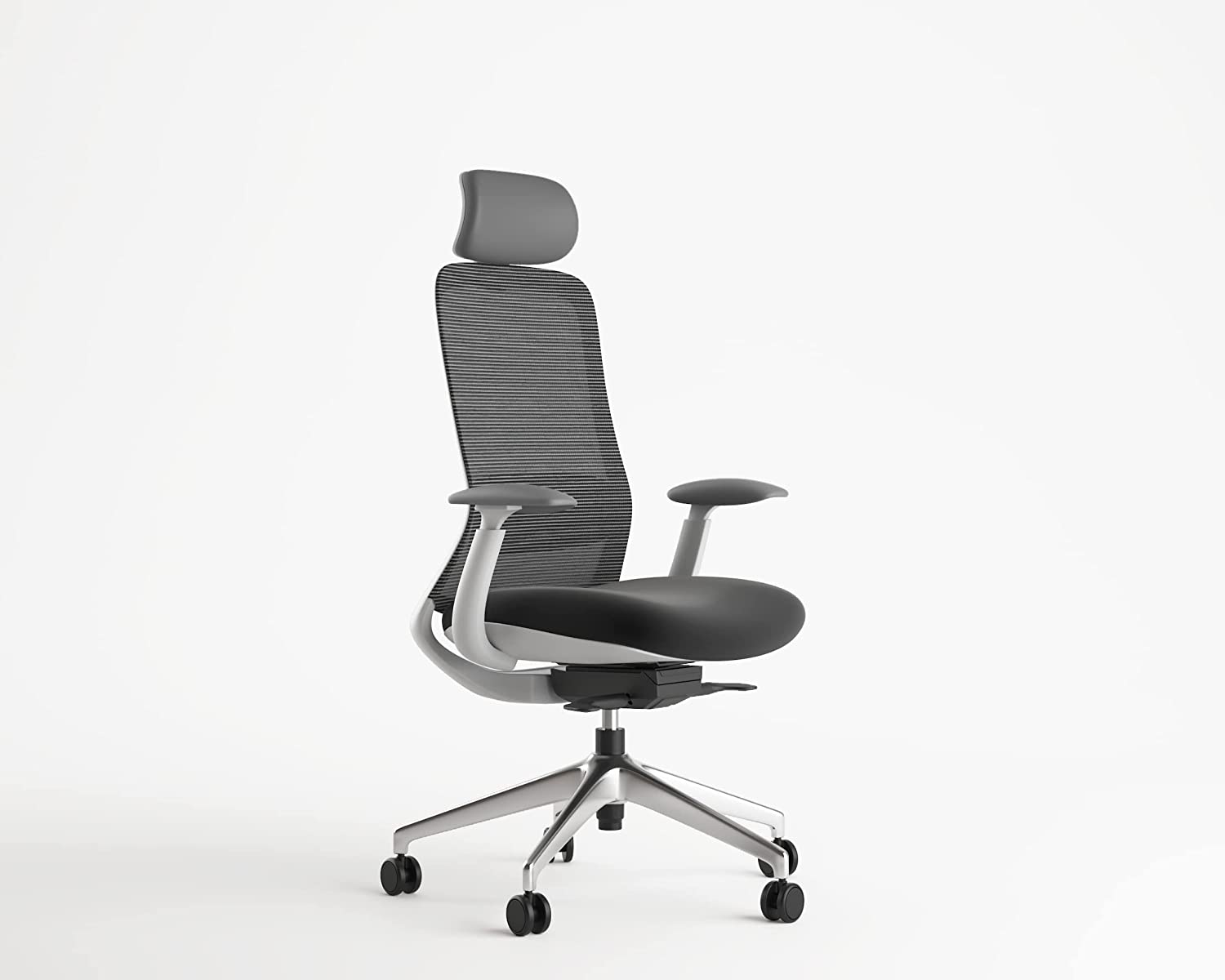 Ergonomic Chair NIO, Ergonomic Design, Premium Office & Computer Chair with adjustable features by Navodesk (Black & White)