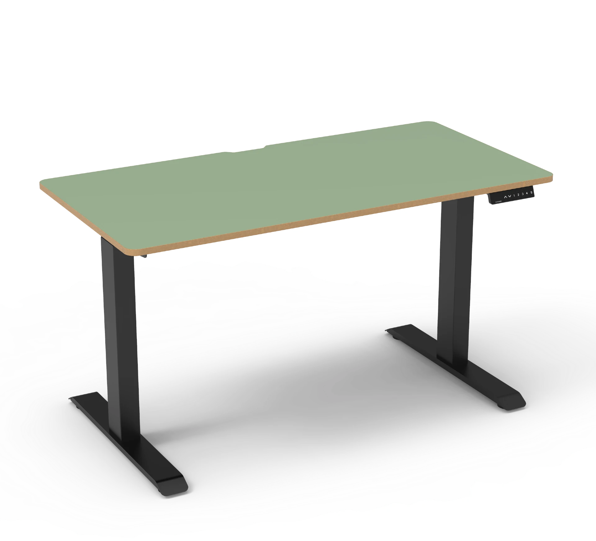 Navodesk Electric Height Adjustable Computer Desk, Bluetooth Enabled White Frame (Frame+Top) -Desert Sage