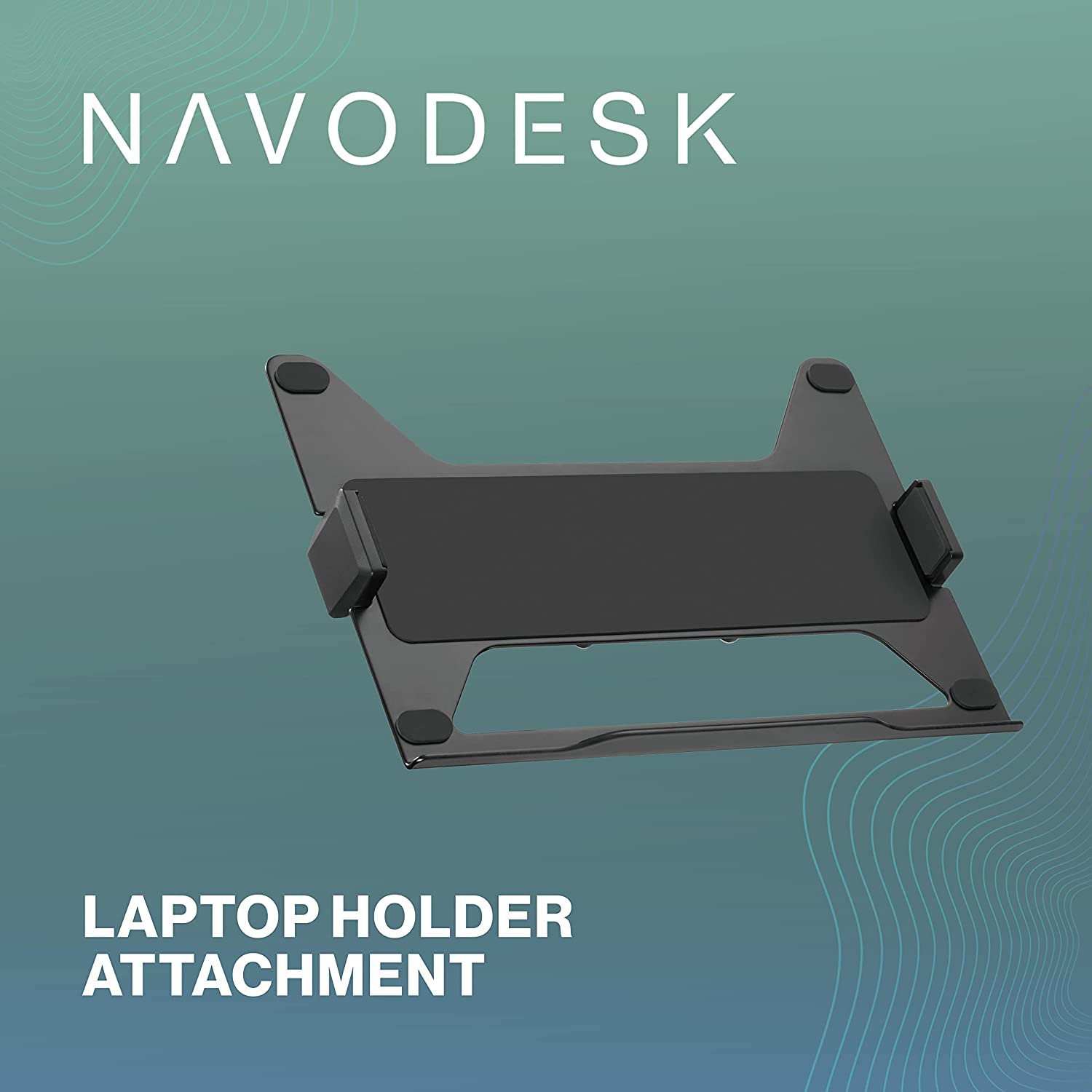 Navodesk Universal Laptop Holder Attachment For Monitor Arms - Fit for 11.6”-17.3” Laptops, Ventilated Design with Anti-Scratch Silicone Pads (Black) shop online