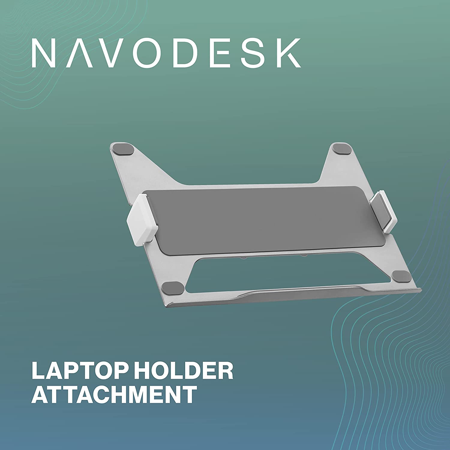 Navodesk Universal Laptop Holder Attachment For Monitor Arms - Fit for 11.6”-17.3” Laptops, Ventilated Design with Anti-Scratch Silicone Pads buy Online